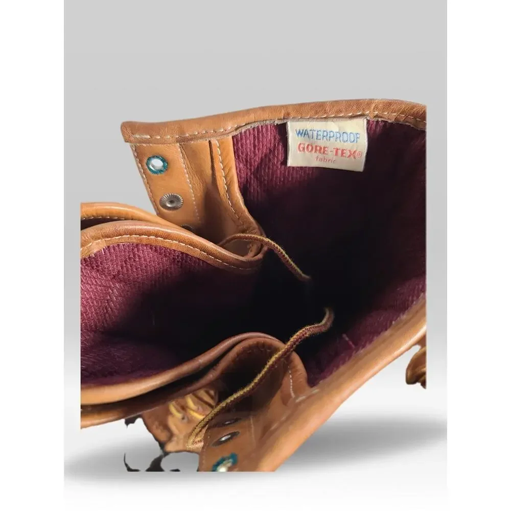 L.L. Bean Two-Tone Leather and Rubber Duck Boots in Brown and Black